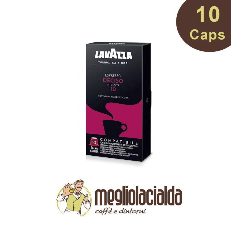 Cafe en Capsulas Deciso 10 Lavazza X10 Compatibles Nespresso