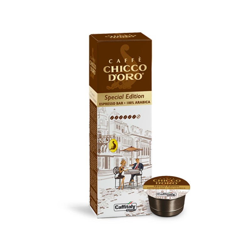 Chicco d'Oro Espresso Bar 100% Arabica Caffitaly capsule confezione da 10pz Chicco d'Oro Espresso Bar 100% Arabica Caffitaly capsule confezione da 10pz