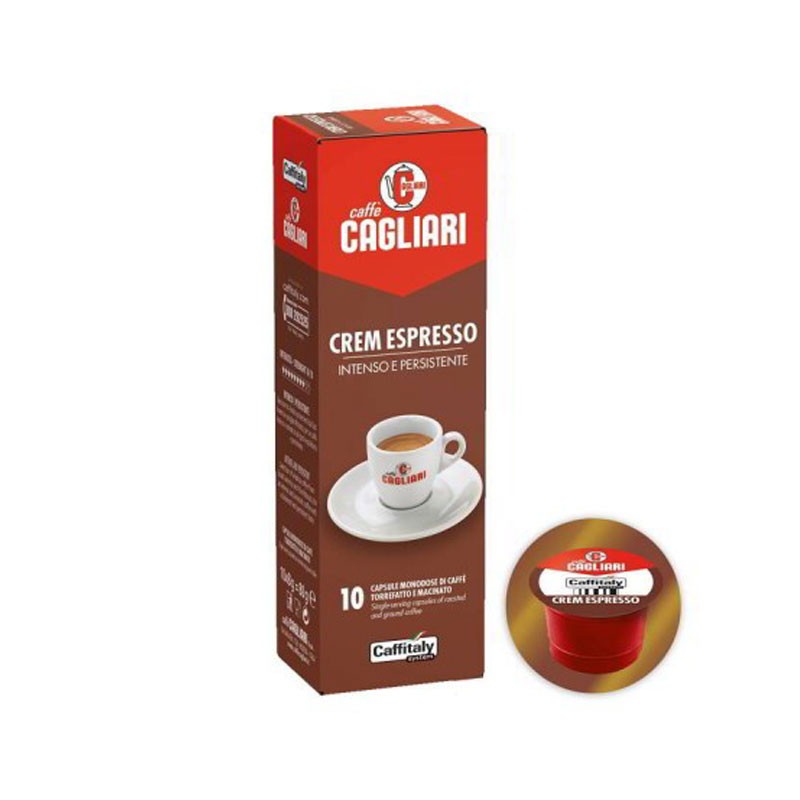 Cagliari Crem Espresso Caffitaly capsule confezione da 10pz Cagliari Crem Espresso Caffitaly capsule confezione da 10pz